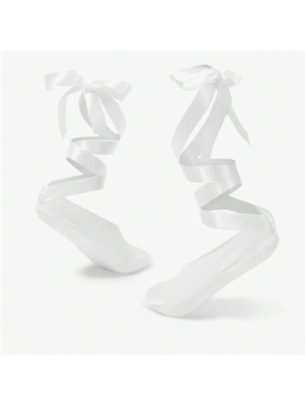 White Ribbon Ballet Ankle Socks